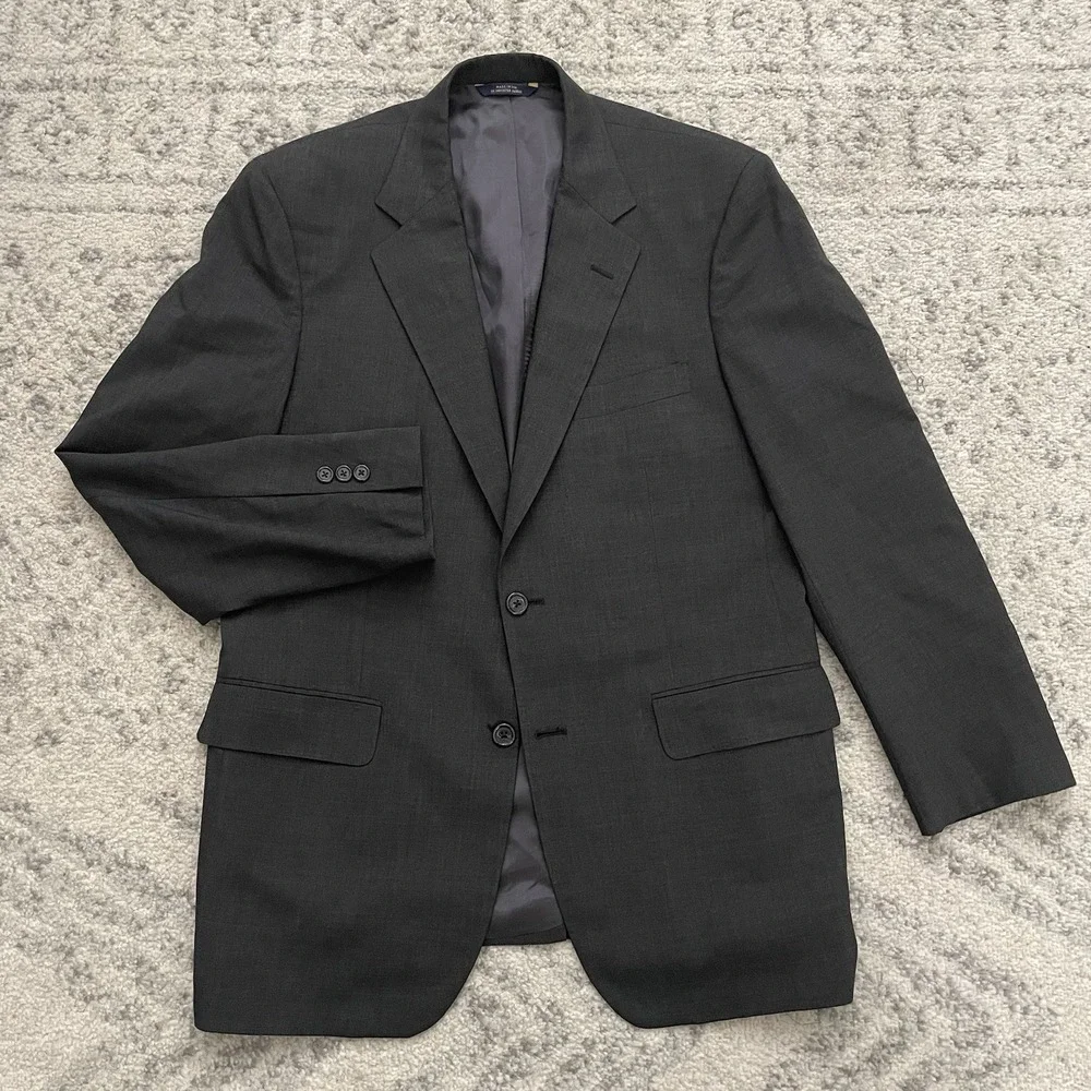 Brooks Brothers Brooksease Union Made Wool Sport Coat Blazer Jacket Mens 40R USA